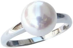 真珠の杜 パール リング 指輪 あこや本真珠 8.5mm ホワイト系 シルバー